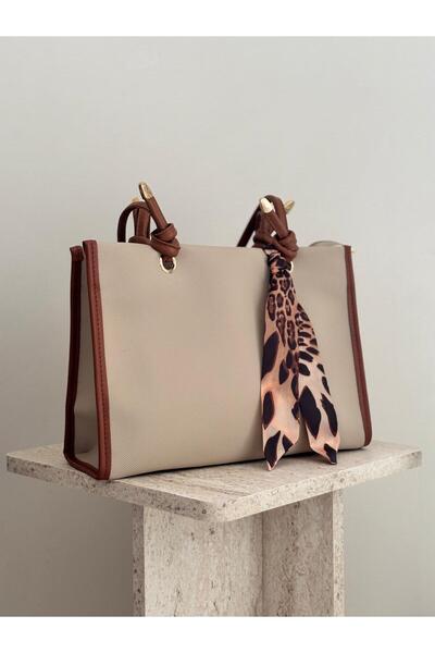 VİORA BAGS حقيبة كتف نسائية بتفاصيل وشاح – تصميم أنيق وراقي – للاستخدام اليومي