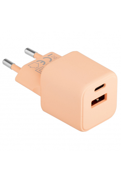 Universal Colorum CLS30-AC-14 Power Adapter, 30W, 3A, 1 x USB-A - 1 x USB-C, Orange