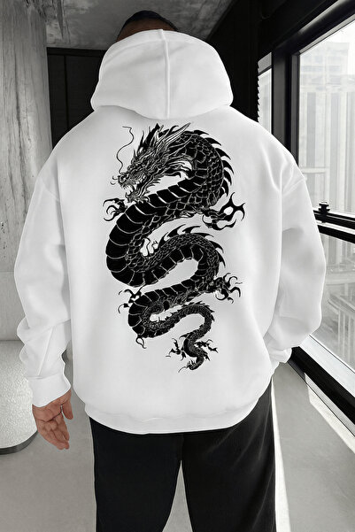 CLASSY.MODA Φούτερ με κουκούλα unisex με με κουκούλα τσέπες καγκουρό, με τύπω...