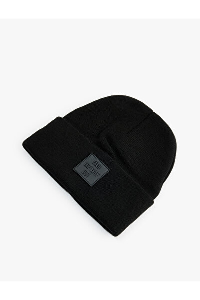 Koton Layered Basic Beret with Label Detail