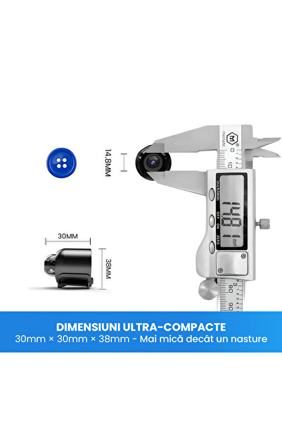 OEM Mini Spy Camera WiFi 1080P + 16GB, AI Detection, IR Night Vision, iOS Android App