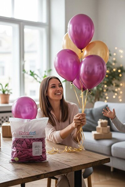 Cadde Süs بالون معدني ملون 10 قطع