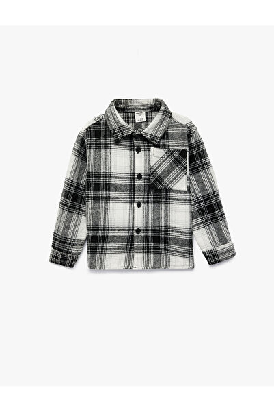 Koton Cămașă cu mânecă lungă, cu guler clasic, cu buzunare, cu nasturi