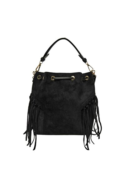 ONLY Women/Girls Black Bag Model Code: (15372335) Onlcora Fringes Crossbody Bag Acc