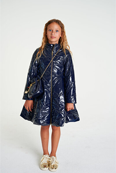 Lia Lea Girl Navy Blue Coat