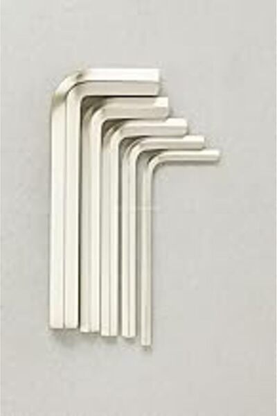 SanalAMCA Store Kendo 5-Piece Large Allen Key Set, Chrome-Vanadium Steel, Allen Wrench Set, Hardened Steel, Is