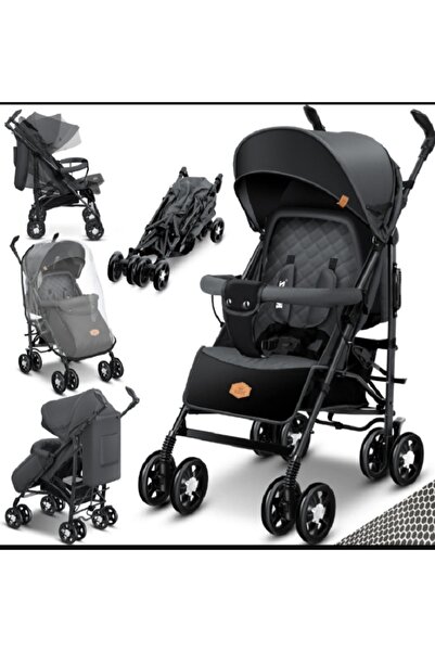 Kidiz KIDIZ® City-Pro Buggy Stroller Foldable and Reversible Anthracite