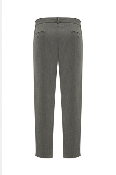 Plus Scorpion Men's Lace-Up Elastic Waist Slim Fit Fabric Trousers – Comfortable Fit, Casual & Stylish Combination Pants