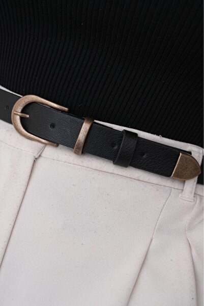 MODAM HİFA Antique Buckle Vintage Style Women's Belt Trouser Belt Dress Belt Shirt Belt Waist Belt