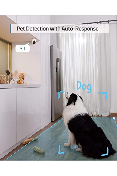 Generic 2K Indoor Security Camera WiFi 360 Pan Tilt Motion Tracking Night Vision Human Pet Detection