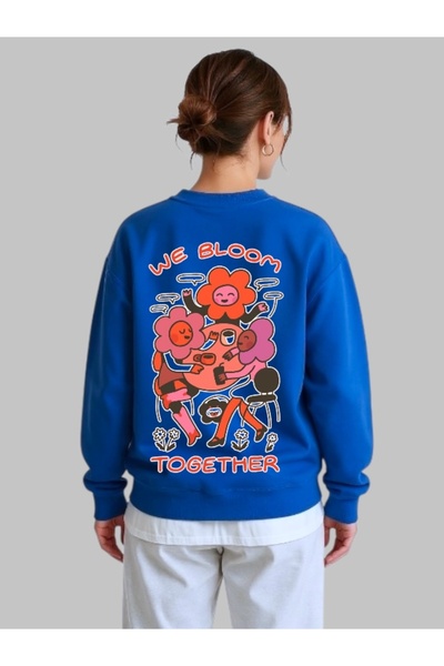 ArtYus Tricou unisex cu mânecă lungă We Bloom Together Transfer cu imprimeu M...