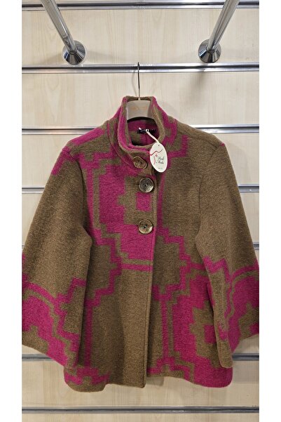 Park Moda Κοντό παλτό από τσόχα με μεγάλα κουμπιά