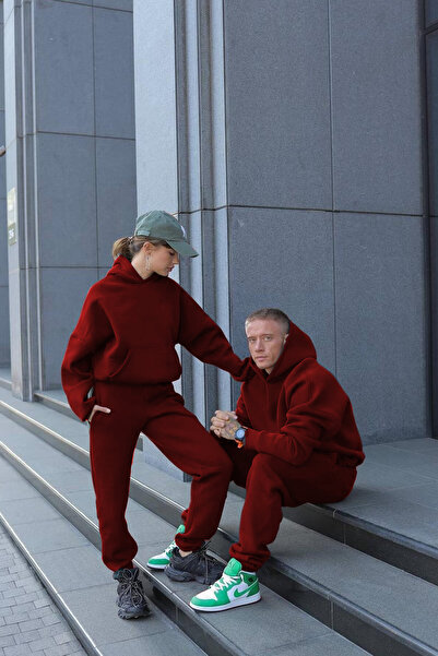 CMZ COLLECTİON Set de trening special pentru cupluri, cu hanorac gros din fle...