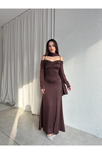 Mooi Butik Olivia Dress 8748 - Bitter Brown