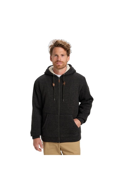 Quiksilver Keller Sherpa Men's Black Sweatshirt Men's Sweatshirt Eqyft05112