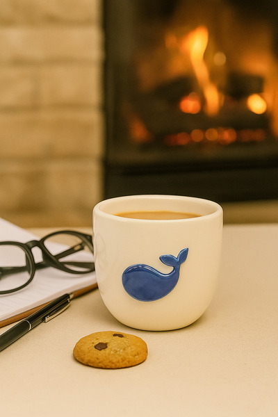 uğurlu dükkan Blue Fish Handless Cup