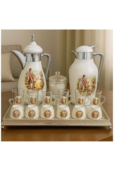 Radin Damanhoor Exclusive 22 Piece Tea and Coffee Set Perfect For Ramadan Kareem