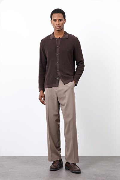 Antioch Coffee Thin Knitwear Men's Cardigan