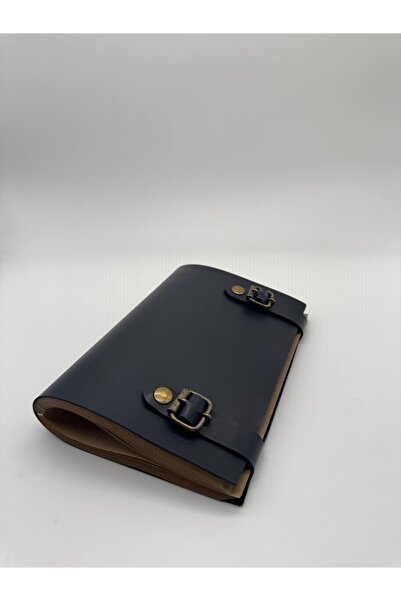 LAYDA دفتر ملاحظات من الجلد الصناعي باللون الأزرق الداكن