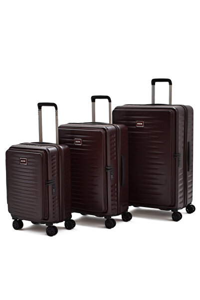 ELATAE Ground Körüklü 3’lü Valiz Seti Büyük - Orta ve Kabin Boy – Ultra Dayan...