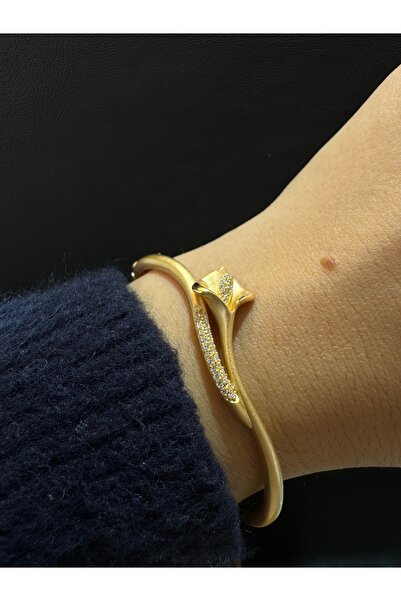 Jewel İTHAL GOLD KAPLAMA KADIN GÜMÜŞ KELEPÇE