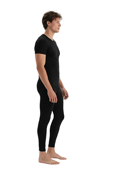 Dagi Men's Thermal Single Top, Round Neck, Short Sleeve, Thermal Underwear 47% Polyester, 47% Viscose, 6% Lycra