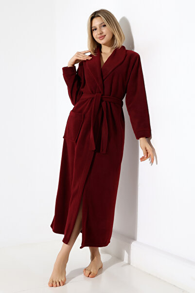 LİKAPA Long Shawl Collar Fleece Dressing Gown 226