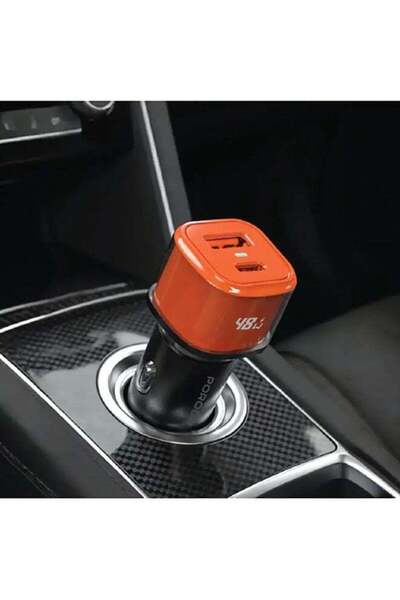 porodo 48W Averin Multi-Port Car Charger - Orange