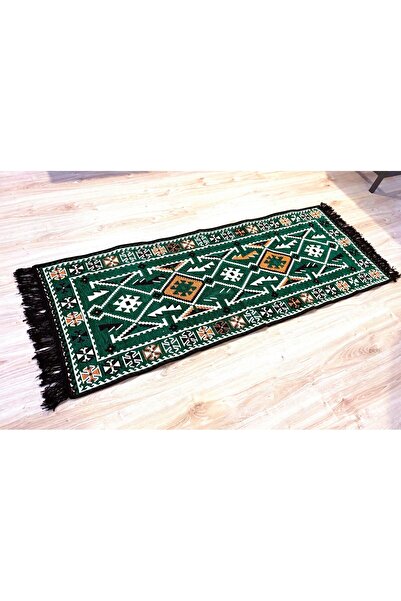 Casa de vis Online Traditional style carpet, cotton with jute, Casa De Vis Online, green, 60 x 150 CM