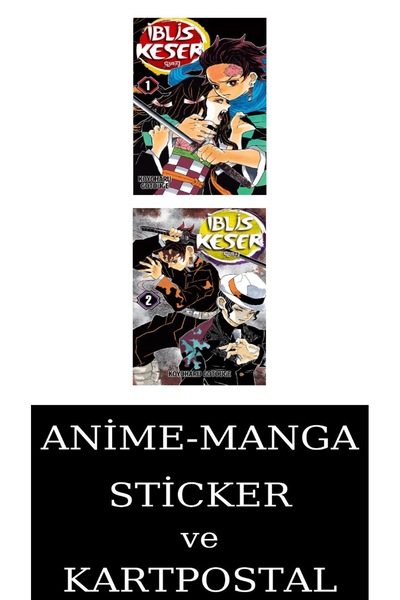 Gerekli Şeyler Yayıncılık İblis Keser 1-2 Manga Seti (2 KİTAP) / Demon Slayer...