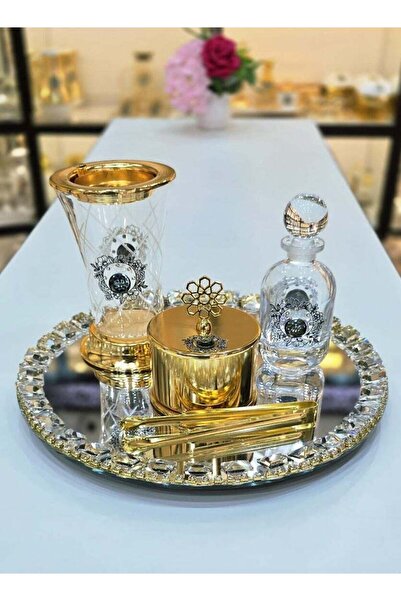Radin مجموعة هدايا مبخرة دمنهور الفاخرة باللونين الأسود والذهبي