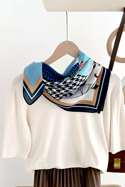 Pinty Design Horse Patterned Women's Shawl Scarf 65 cm