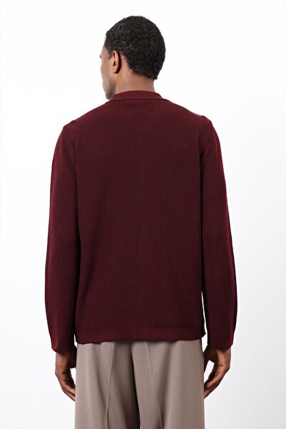 Antioch Burgundy Thin Knitwear Men's Cardigan
