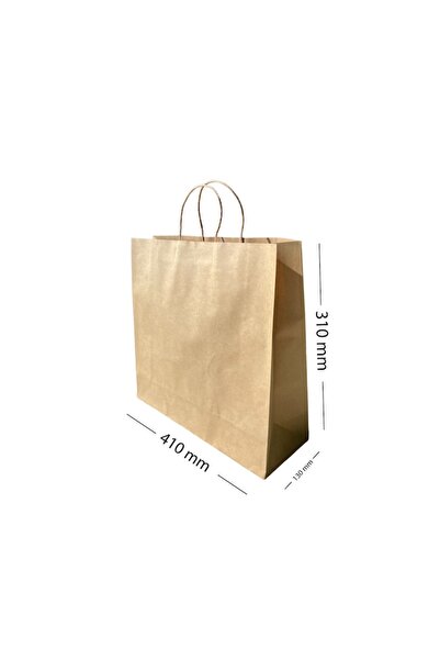 Bro Set de 50 pungi din hârtie kraft, 41x13x31 cm, 120 g/m²