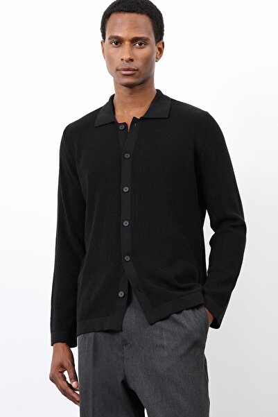Antioch Black Thin Knitwear Men's Cardigan