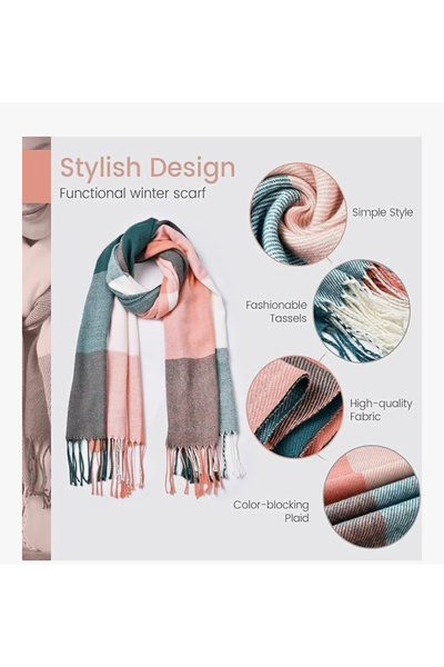 FASHIONEEDA Womens Winter Scarf, Fashion Cashmere feel warm Scarfs for Women, Winter shawls
