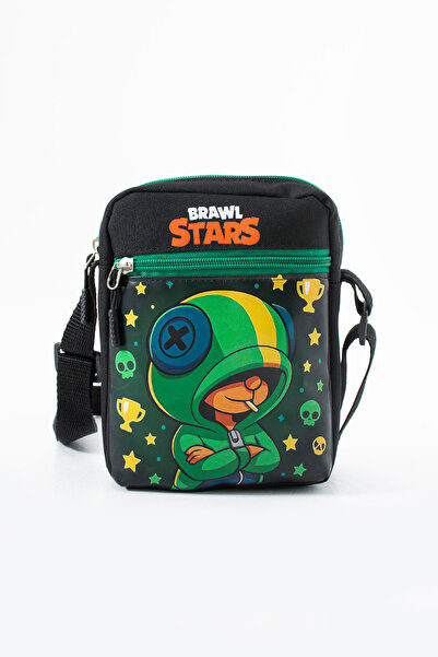 Roxy Brawl Stars Leon Children's Shoulder Bag – 3 Compartments – Waterproof Fabric (21×16×6 cm)