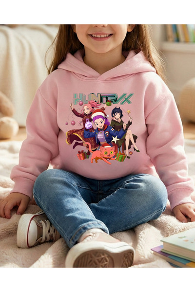 Toum Млади KPop ловци на демони 3-нишка дебела сладка качулка