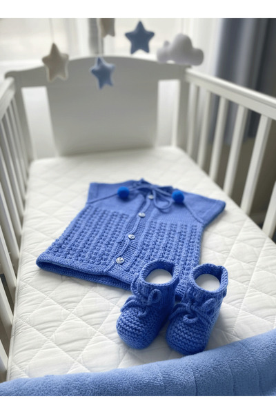 Hiciw Hand Knitted Vest and Booties | |   Baby & Kids Vest and Booties Set