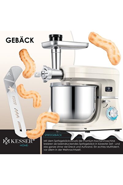 KESSER KESSER® 3 in 1 Food Processor - Cream Kitchen Mixer