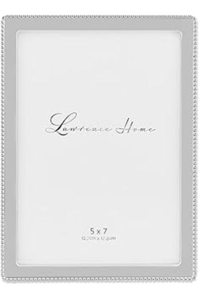 Tuncel Store Lawrence Frames Metal Picture Frame with Delicate Beaded Outer E...