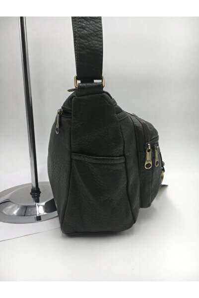 Çanta Trend Washed Leather Shoulder Bag (Crossbody, Strap, Shoulder, Bag, Messenger) Khaki Green