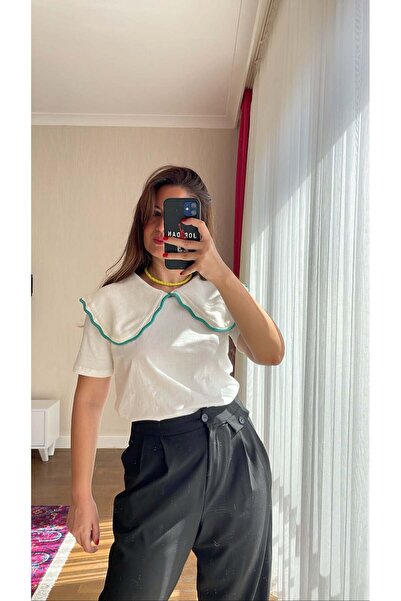 handebatmazbutik Bebe Yaka Beyaz Bluz