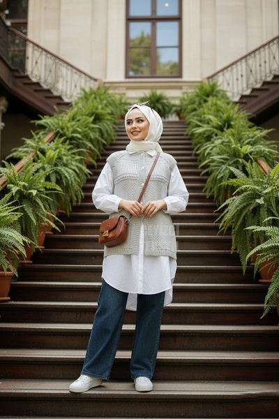 Çt Çeyizci Tekstil Dowry Vest with Glitter Robe and Buttons, Flying Vest Model Dowry Vest