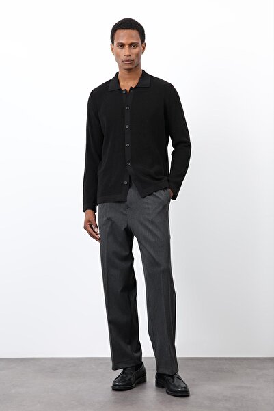 Antioch Black Thin Knitwear Men's Cardigan