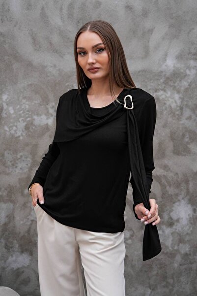 D LAVELLA Women's Buckle Blouse