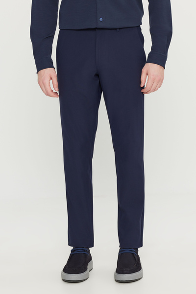 ALTINYILDIZ CLASSICS Чоловічі темно-сині брюки Slim Fit з вузьким кроєм і бічними кишенями