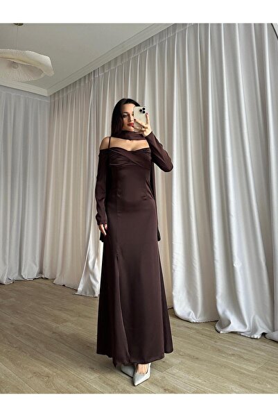 Mooi Butik Olivia Dress 8748 - Bitter Brown
