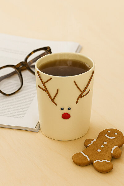 uğurlu dükkan كوب بدون مقبض منقوش عليه غزال