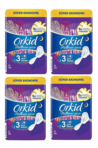 Orkid Hijyenik Ped Gece ve Gündüz Uzun Extra 16x4 64 Adet